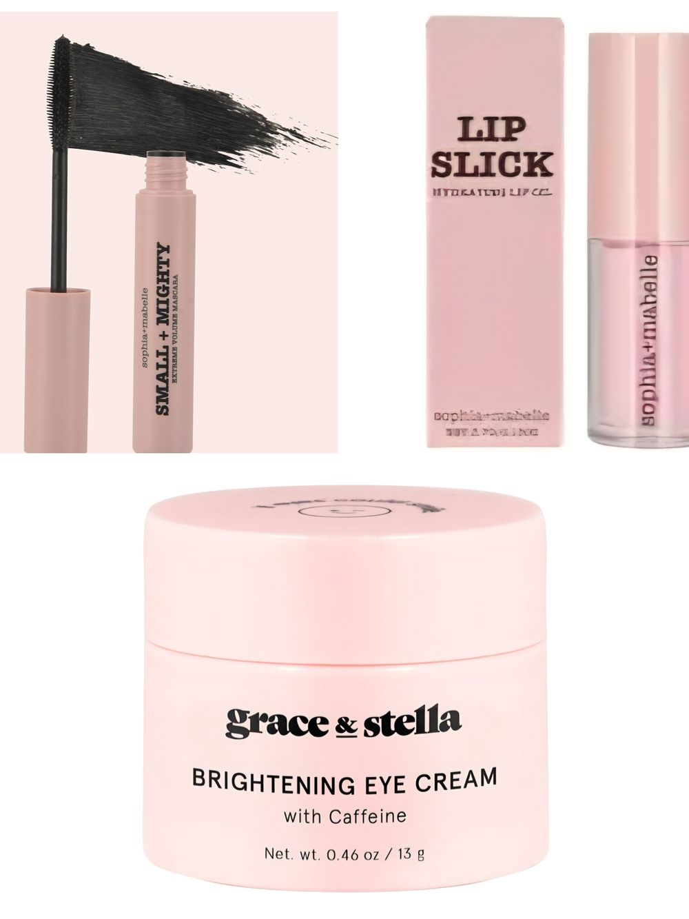 3 Pack - Eye Cream, Lip Oil, & Mascara - Grace & Stella & Sophia + Mabelle